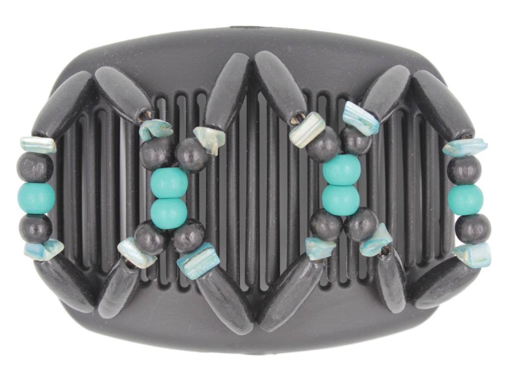African Butterfly Hair Comb - Beada Black 104