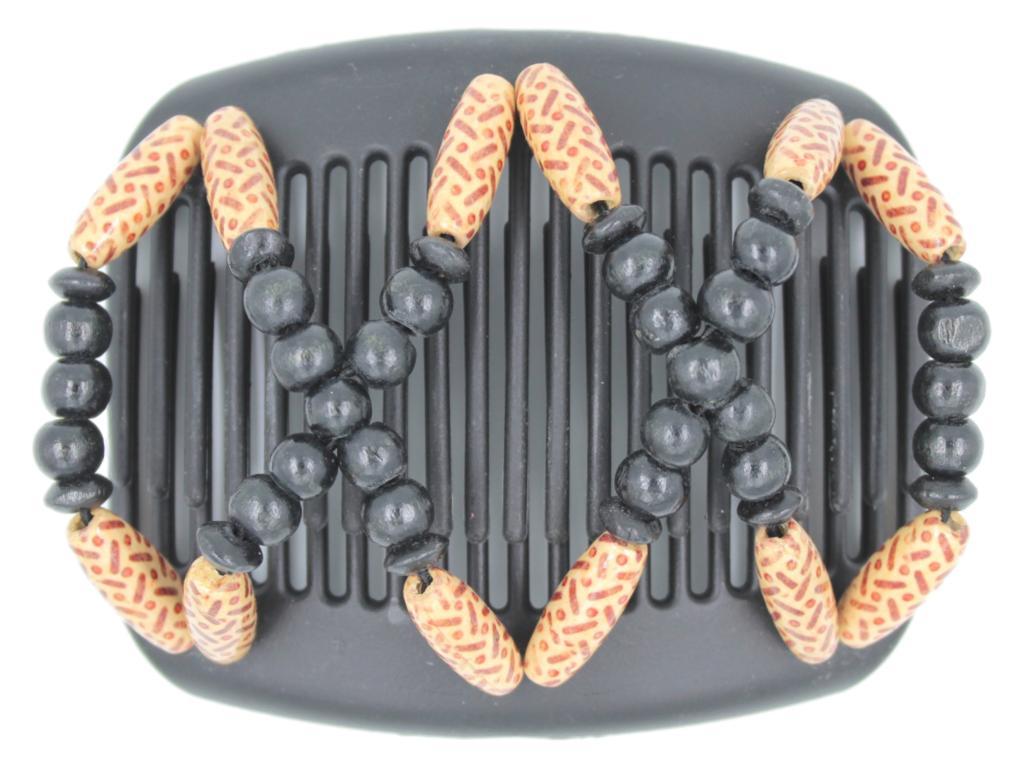 African Butterfly Hair Comb - Beada Black 118