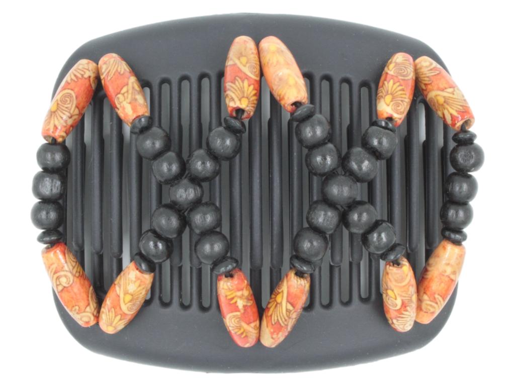 African Butterfly Hair Comb - Beada Black 139