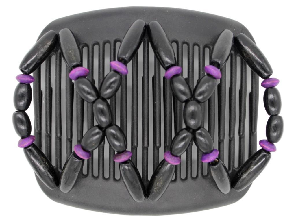 African Butterfly Hair Comb - Beada Black 94