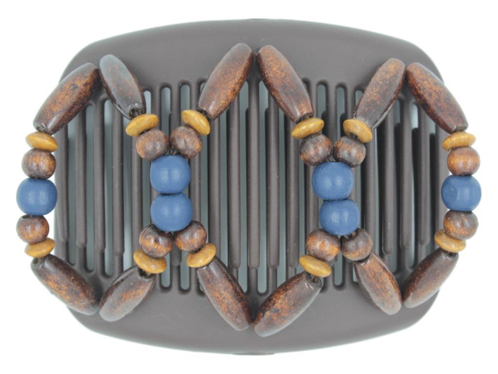 African Butterfly Hair Comb - Beada Brown 148