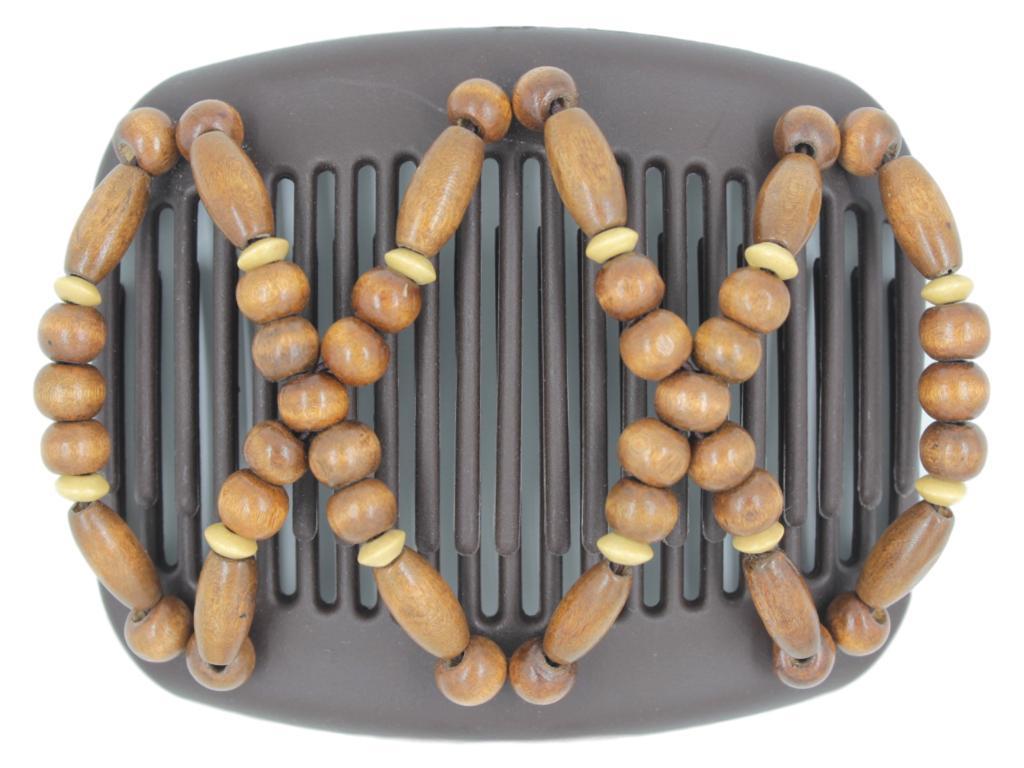 African Butterfly Hair Comb - Beada Brown 150