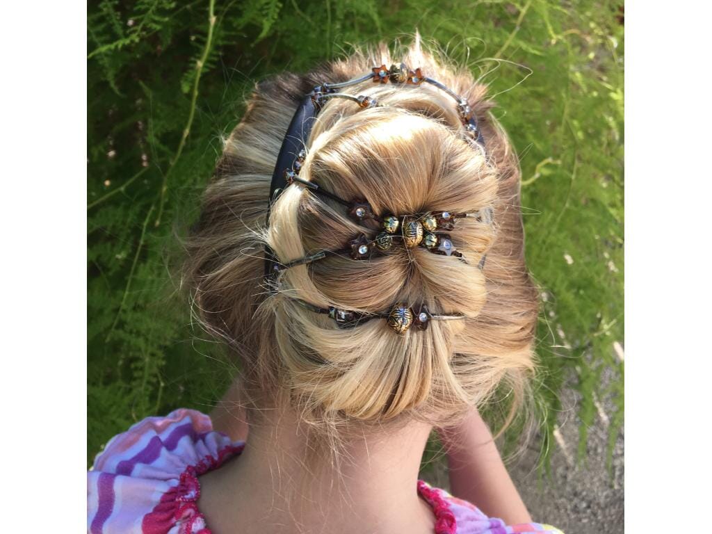 African Butterfly Hair Comb - Beada Tube View 1