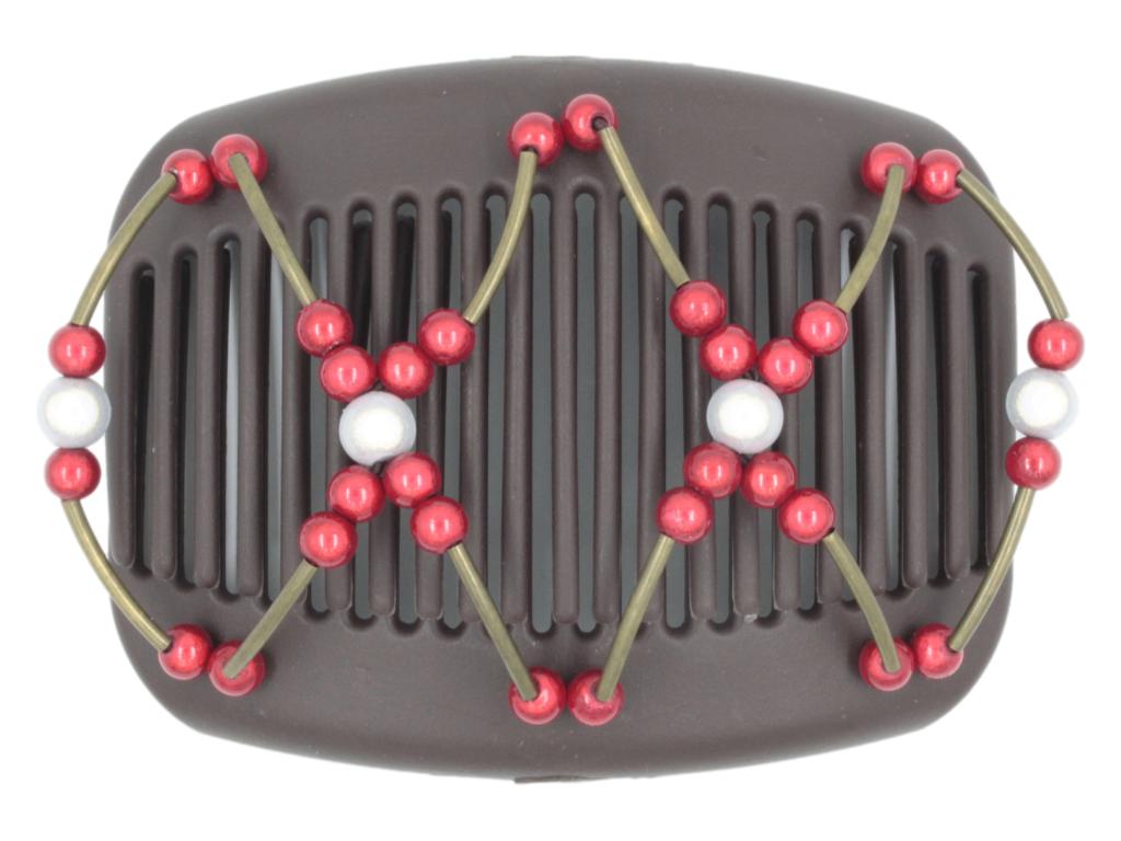 African Butterfly Hair Comb - Beada Tube Brown 54