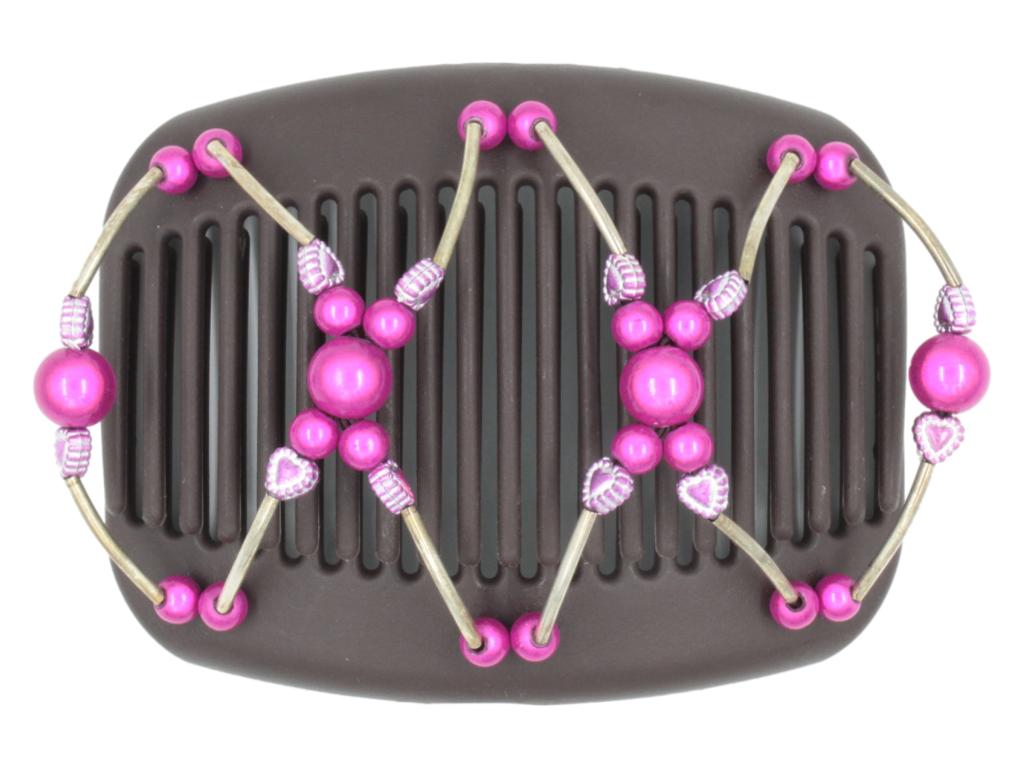 African Butterfly Hair Comb - Beada Tube Brown 56
