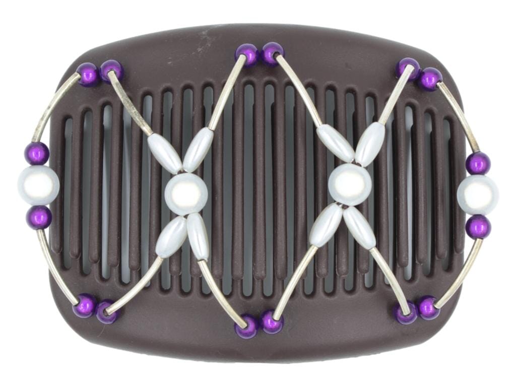 African Butterfly Hair Comb - Beada Tube Brown 57