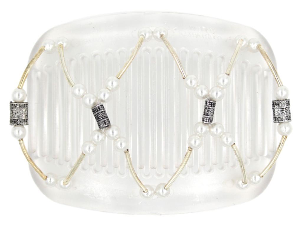 African Butterfly Hair Comb - Beada Tube Clear 32