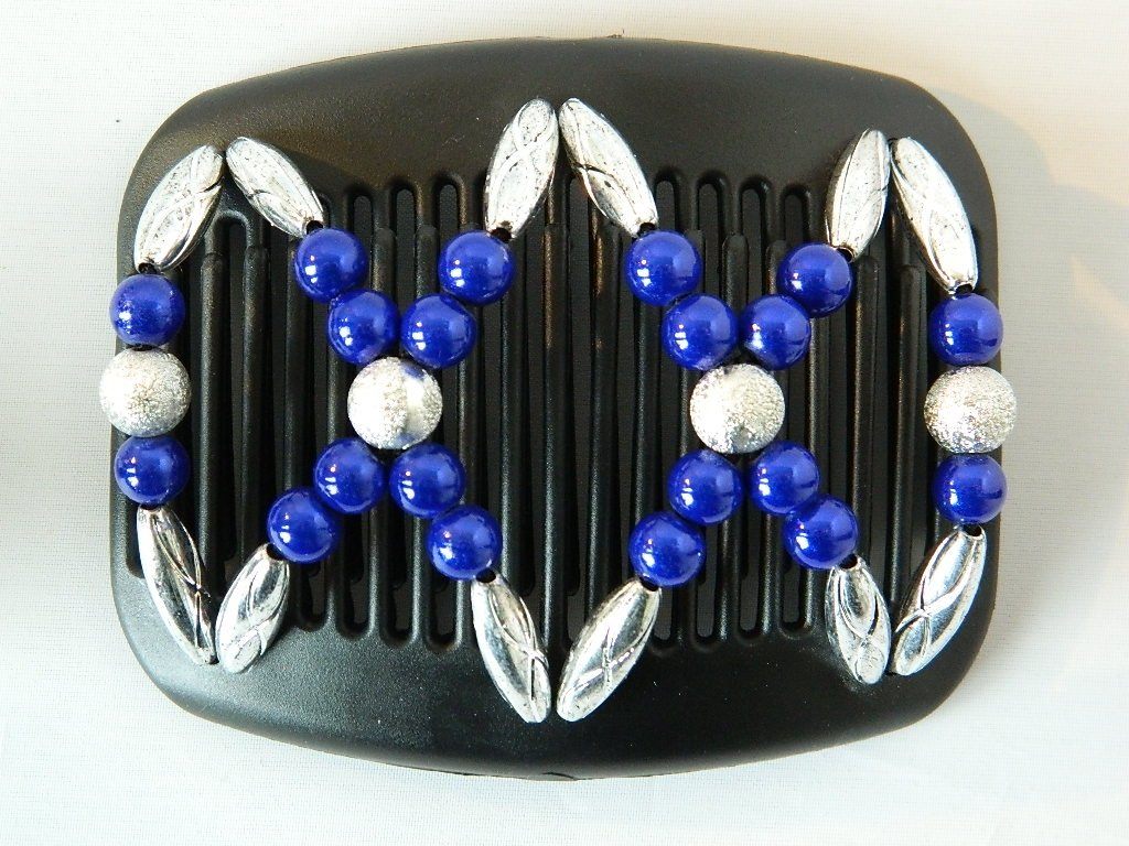 African Butterfly Hair Comb - Dalena Black 06