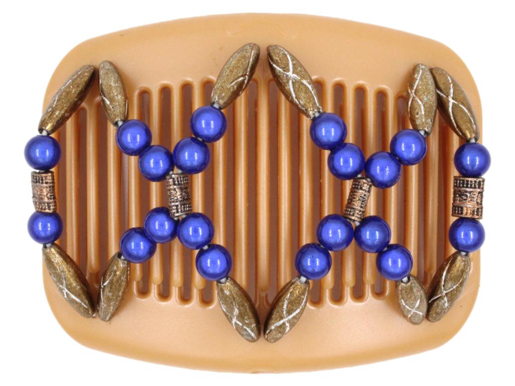 African Butterfly Hair Comb - Dalena Blonde Pearl 18