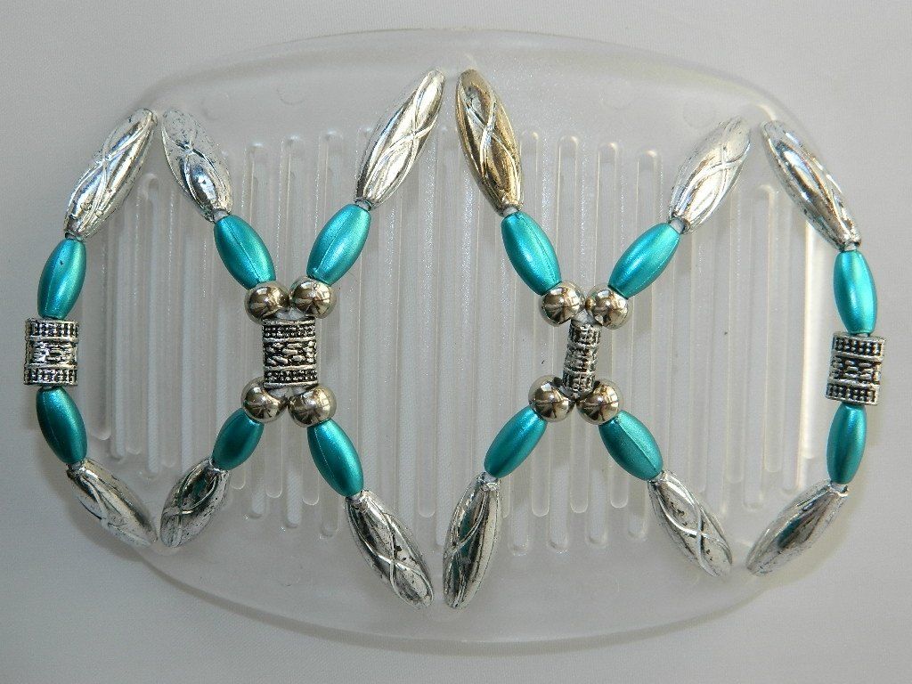 African Butterfly Hair Comb - Dalena Clear 11