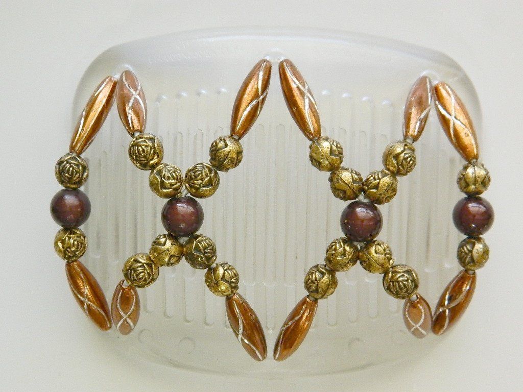 African Butterfly Hair Comb - Dalena Clear 24