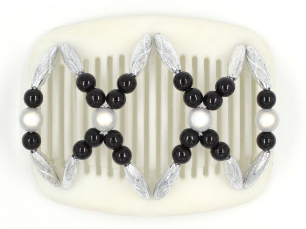 African Butterfly Hair Comb - Dalena White 05
