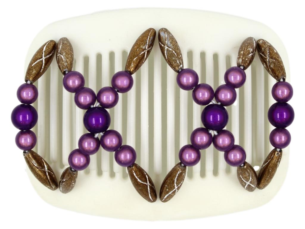 African Butterfly Hair Comb - Dalena White 09