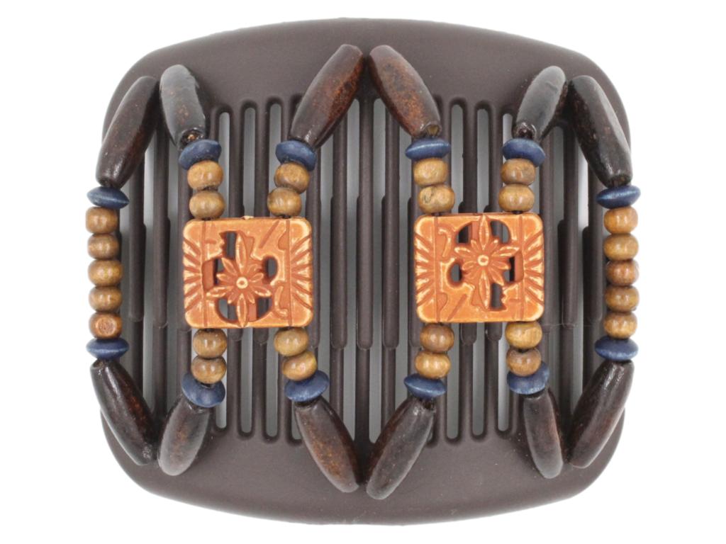 African Butterfly Hair Comb - Dupla Brown 121