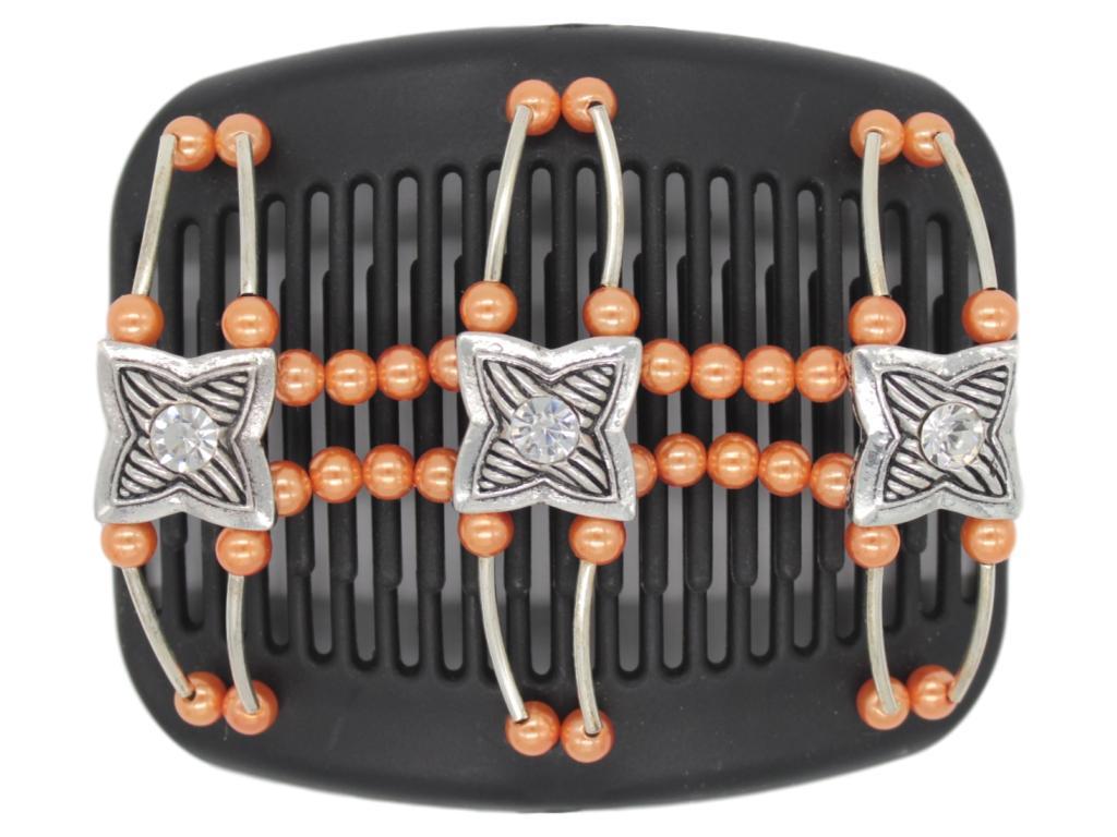 African Butterfly Hair Comb - Flowers Black 32