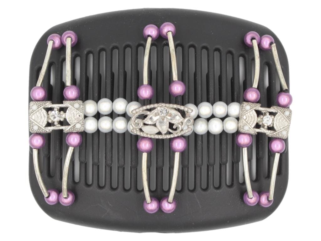 African Butterfly Hair Comb - Flowers Black 52