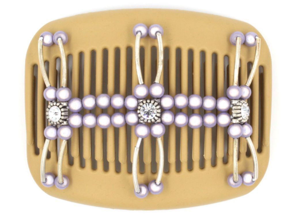 African Butterfly Hair Comb - Flowers Blonde 24