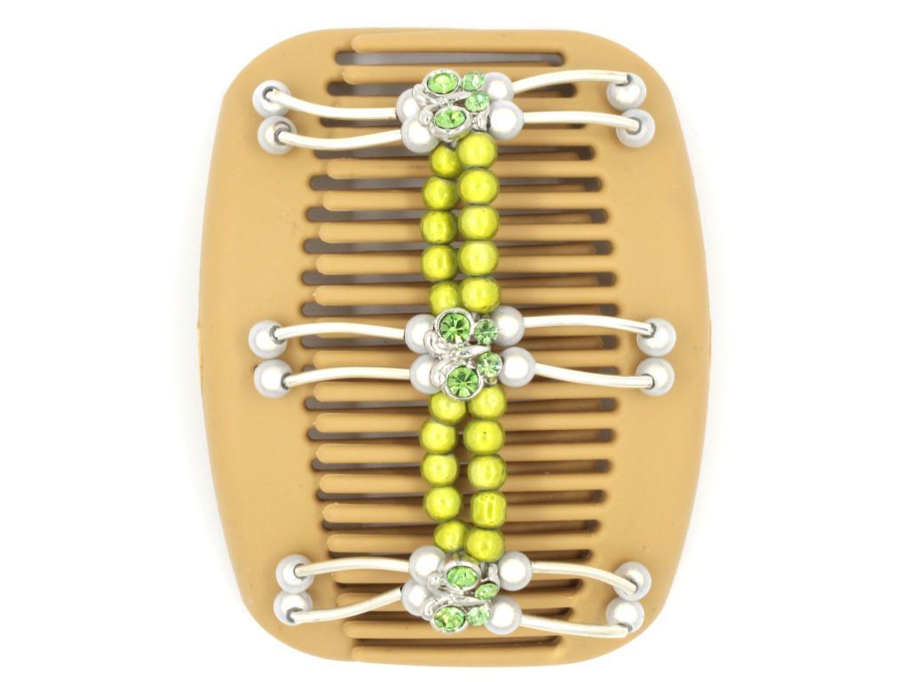 African Butterfly Hair Comb - Flowers Blonde 26