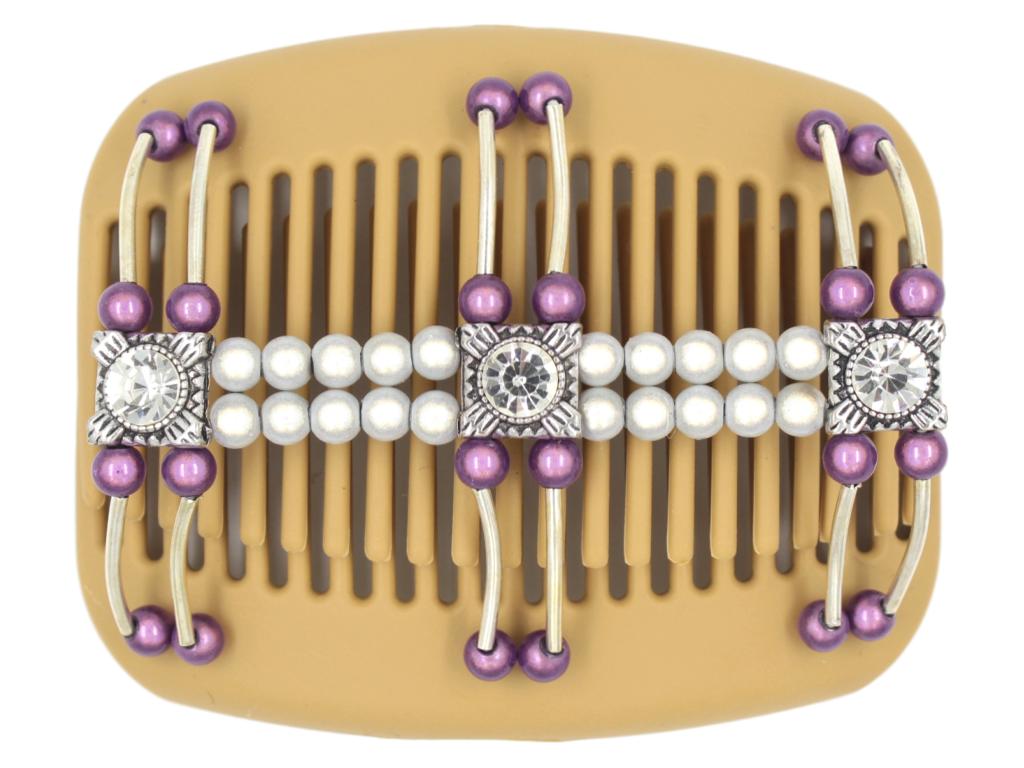 African Butterfly Hair Comb - Flowers Blonde 30