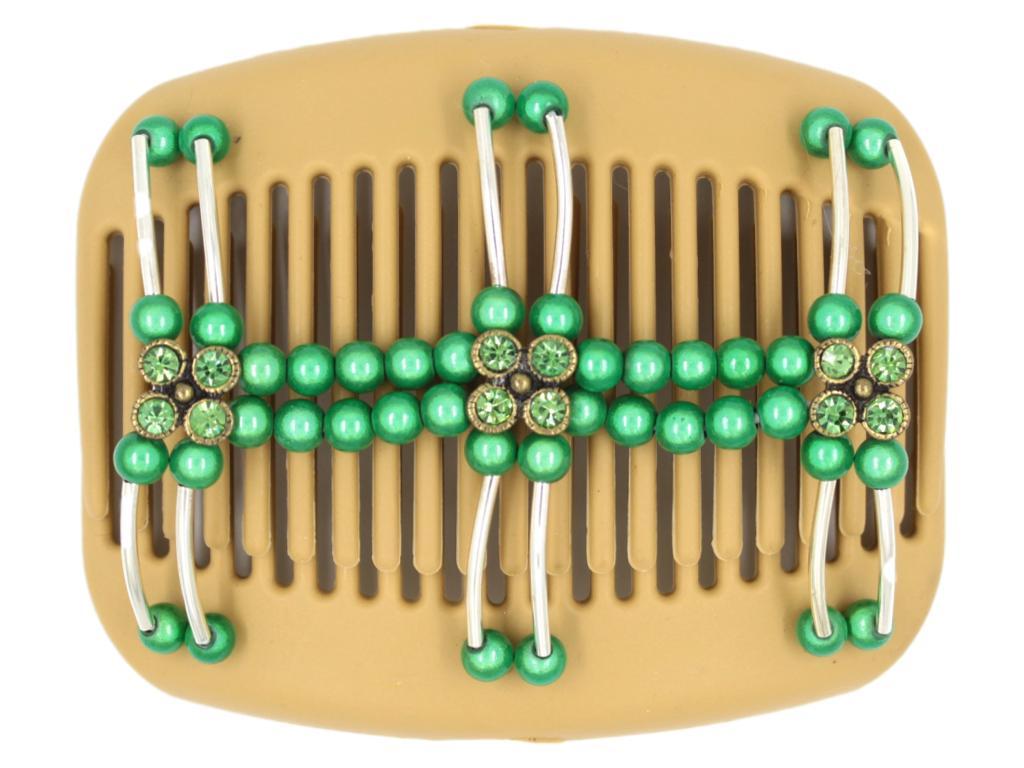African Butterfly Hair Comb - Flowers Blonde 34