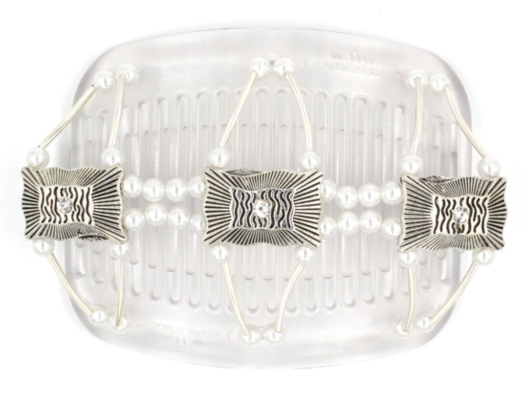 African Butterfly Hair Comb - Flowers Clear 27