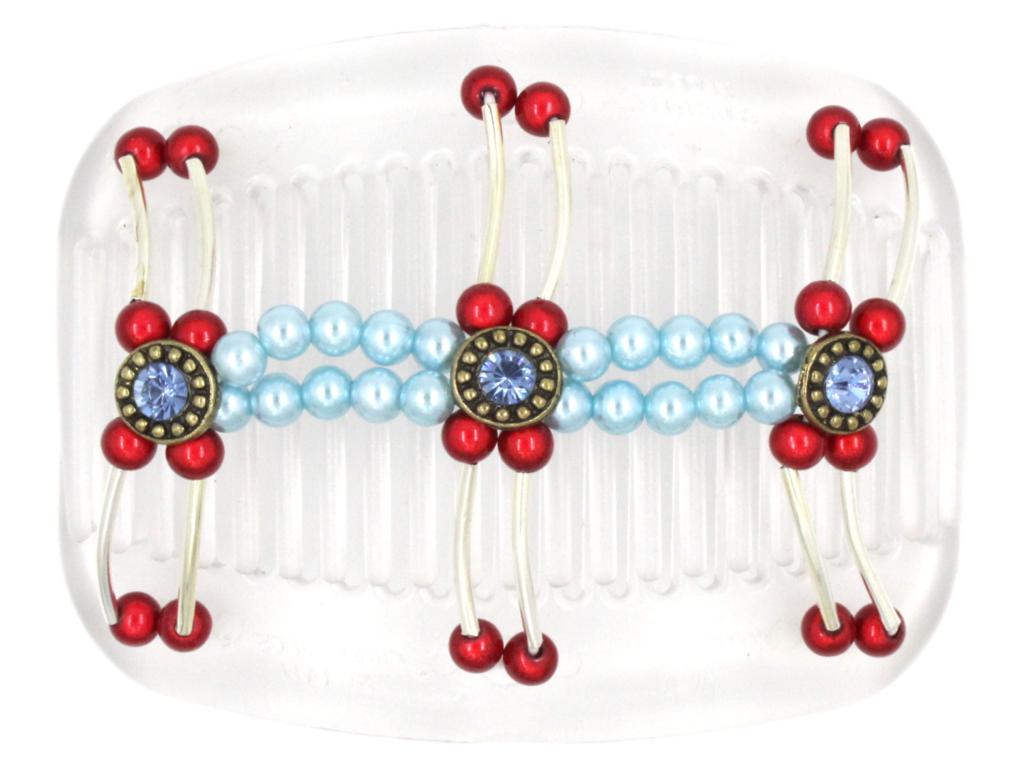African Butterfly Hair Comb - Flowers Clear 59