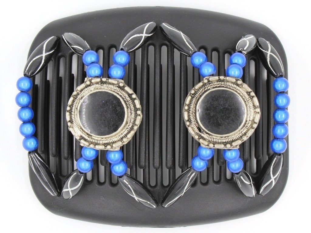 African Butterfly Hair Comb - Gemstone Black 15