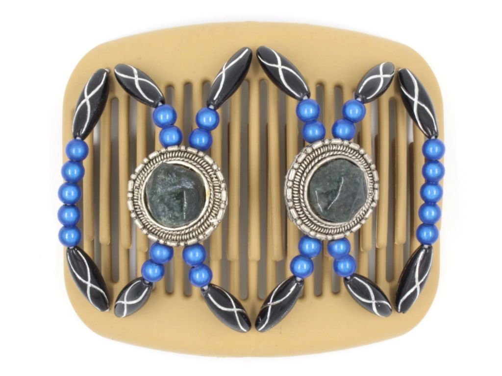 African Butterfly Hair Comb - Gemstone Blonde 13