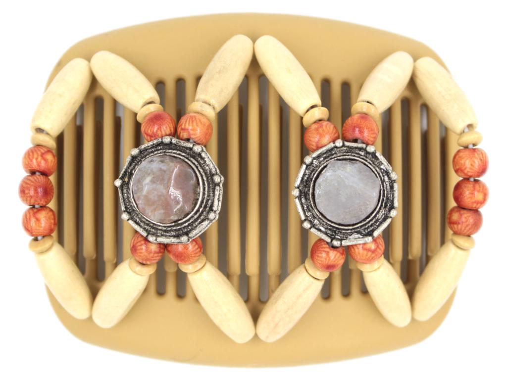 African Butterfly Hair Comb - Gemstone Blonde 24