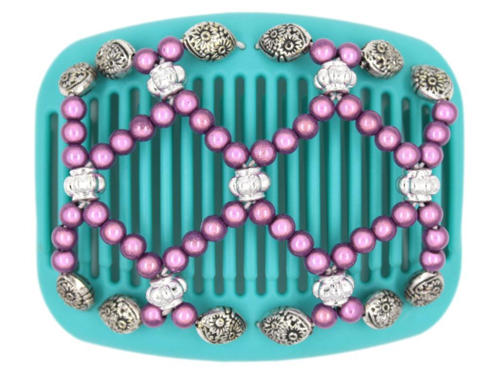 African Butterfly Hair Comb - Ndalena Turquoise 04