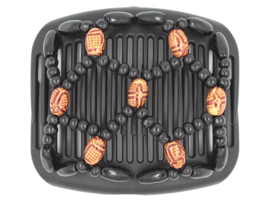 African Butterfly Hair Comb - Ndebele Black 128