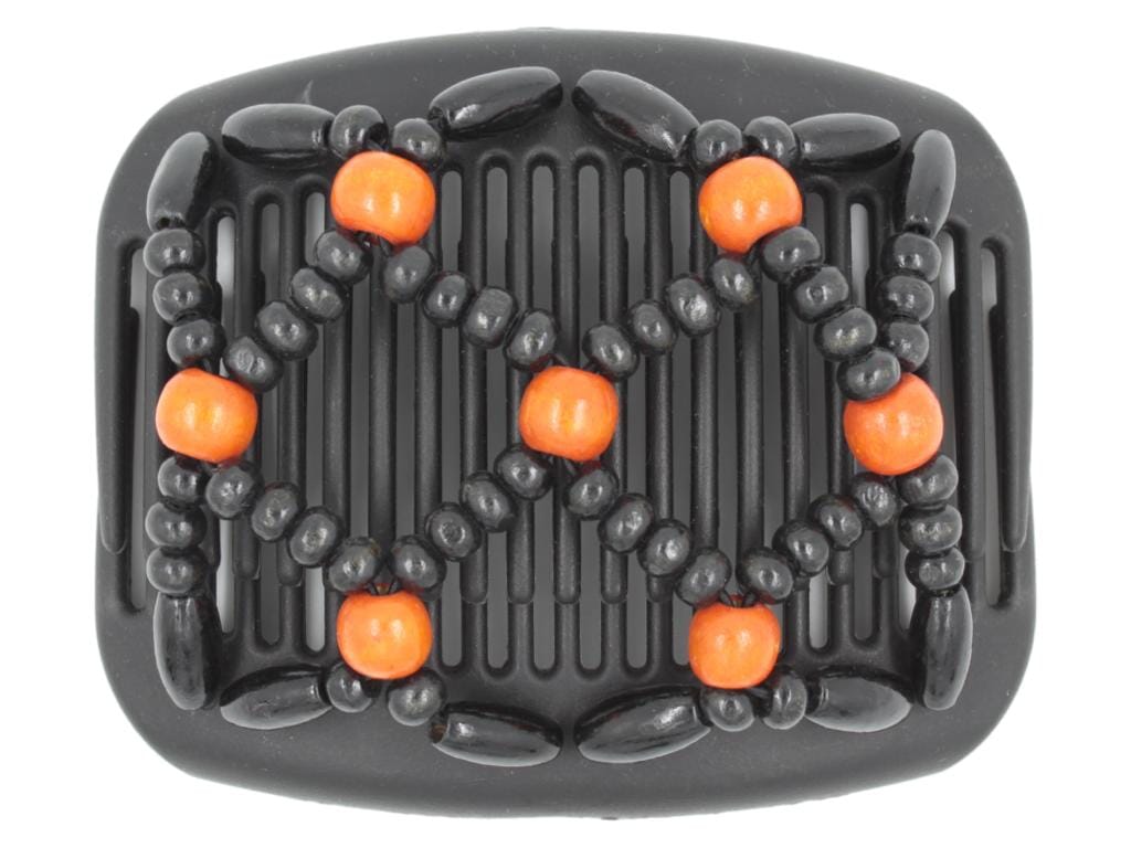 African Butterfly Hair Comb - Ndebele Black 130