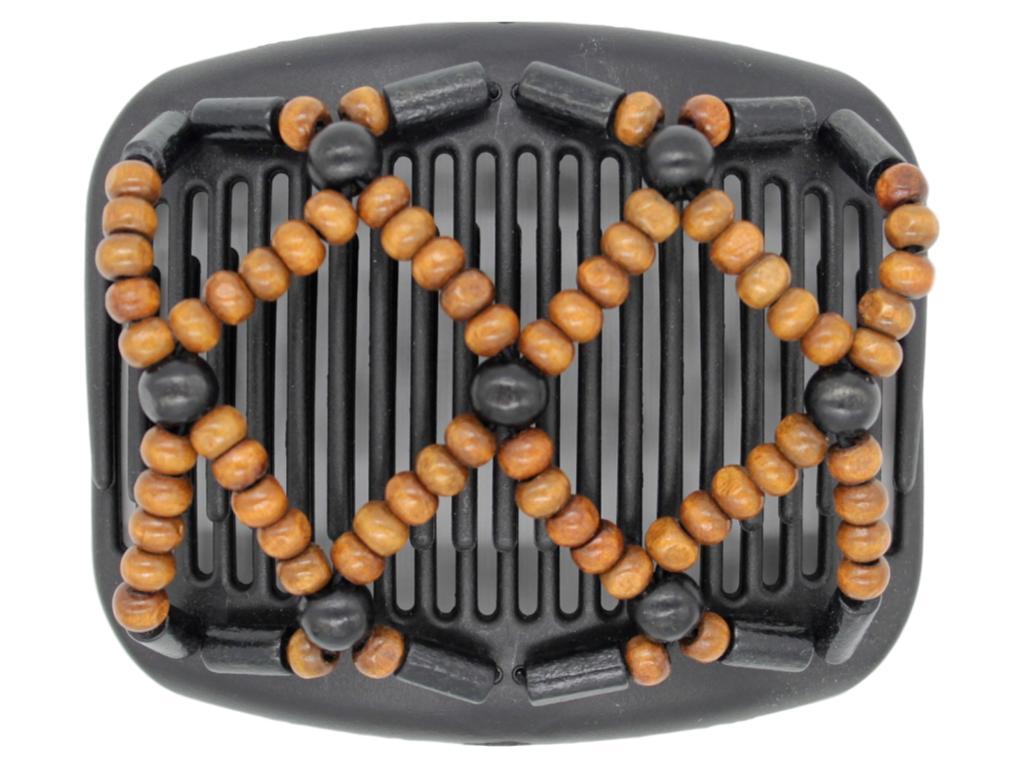 African Butterfly Hair Comb - Ndebele Black 61