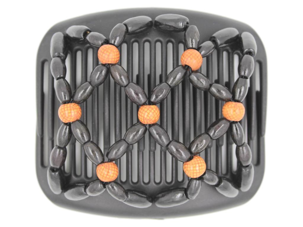 African Butterfly Hair Comb - Ndebele Black 66