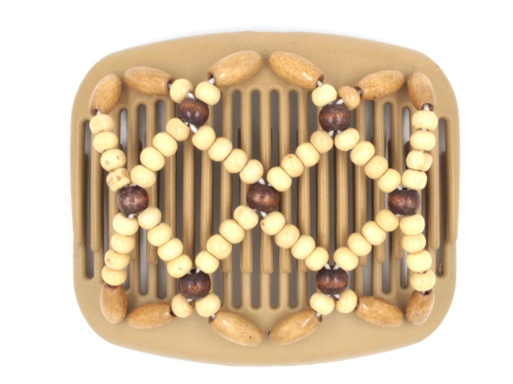 African Butterfly Hair Comb - Ndebele Blonde 46