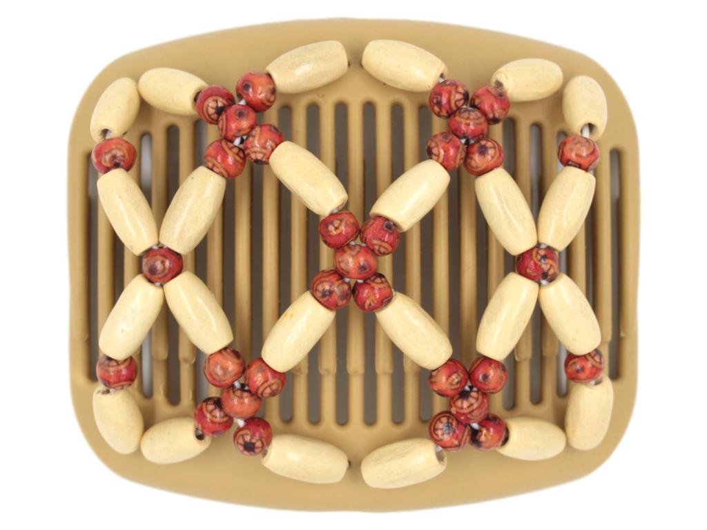 African Butterfly Hair Comb - Ndebele Blonde 55