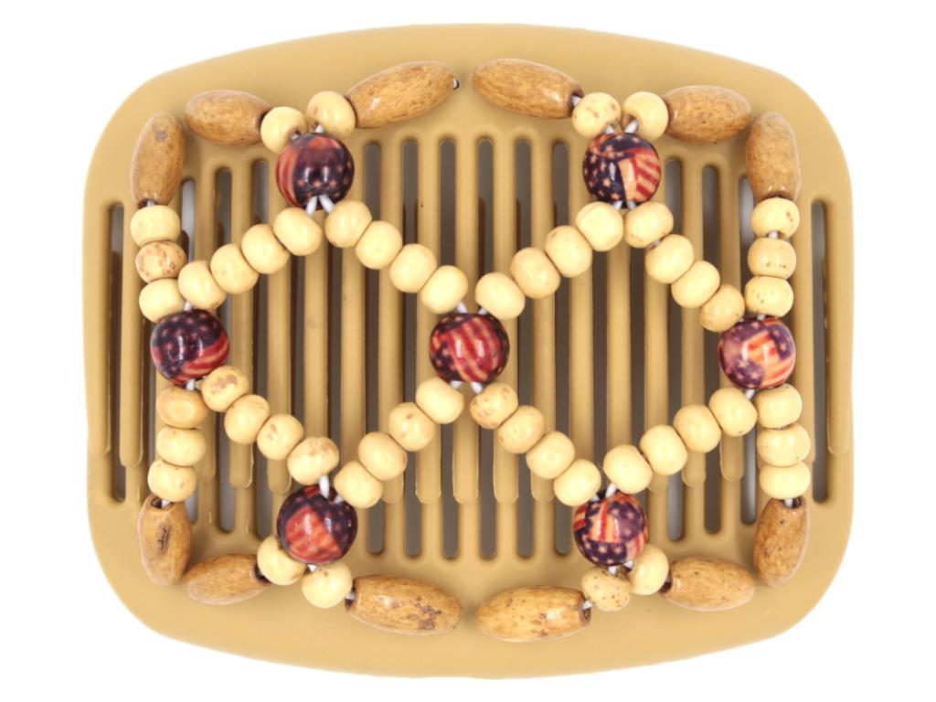 African Butterfly Hair Comb - Ndebele Blonde 64