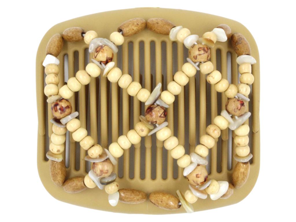 African Butterfly Hair Comb - Ndebele Blonde 69