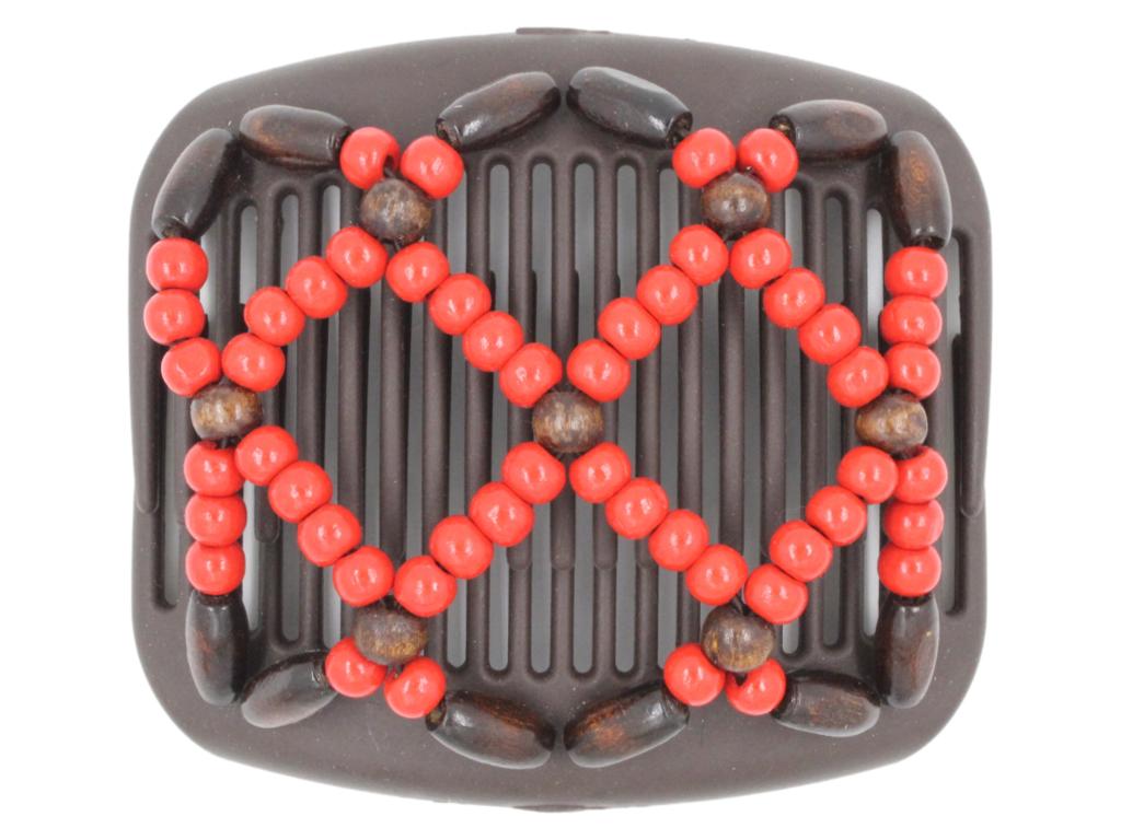 African Butterfly Hair Comb - Ndebele Brown 145