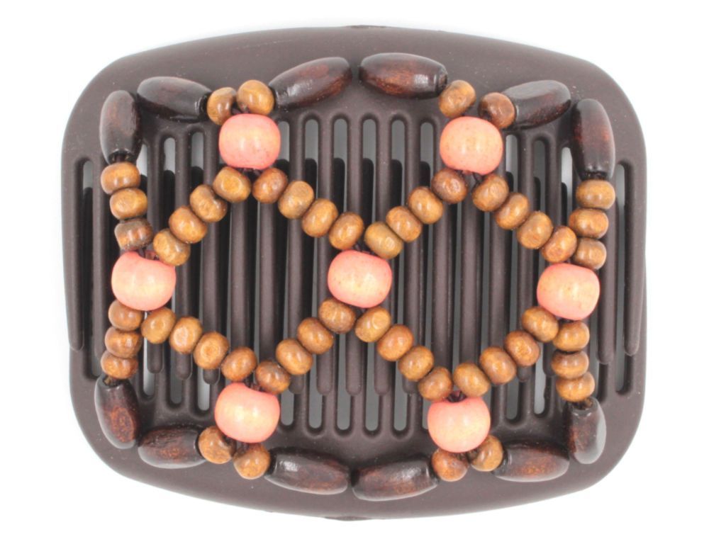 African Butterfly Hair Comb - Ndebele Brown 99