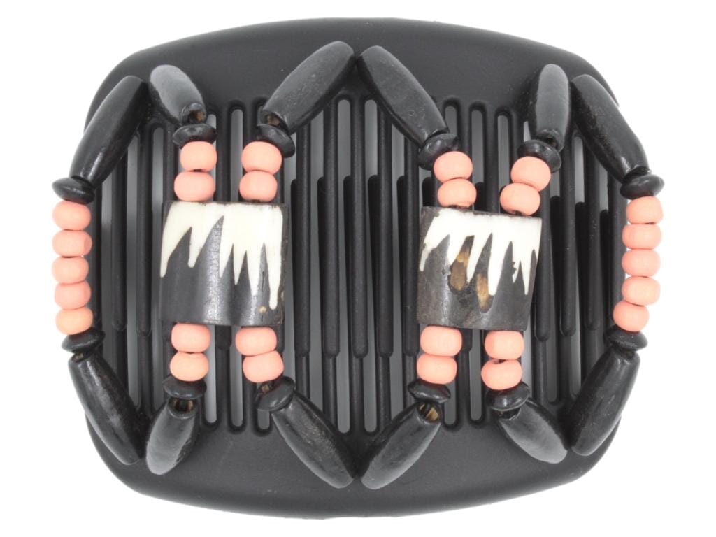 African Butterfly Hair Comb - Stones & Bones Black 107