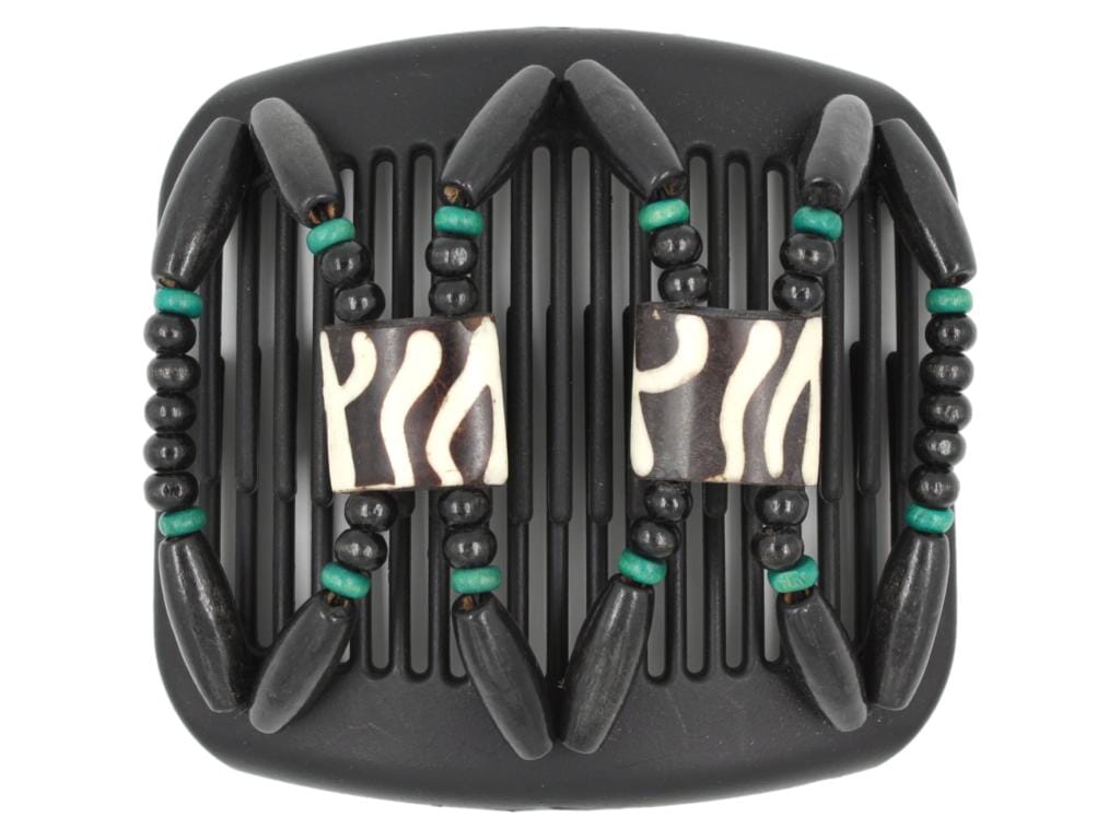 African Butterfly Hair Comb - Stones & Bones Black 113