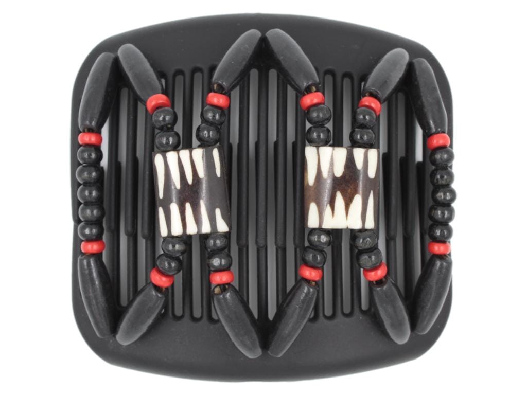 African Butterfly Hair Comb - Stones & Bones Black 115