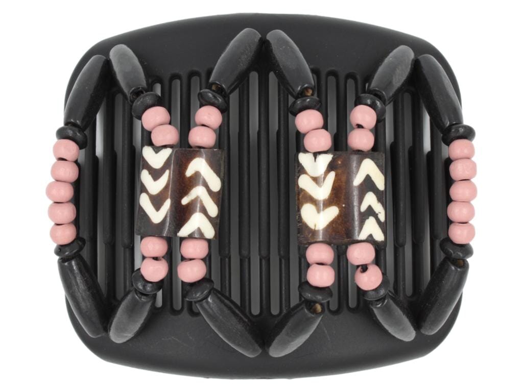 African Butterfly Hair Comb - Stones & Bones Black 116