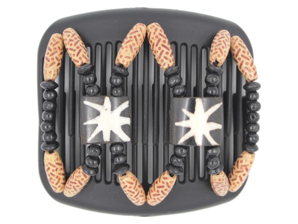 African Butterfly Hair Comb - Stones & Bones Black 71