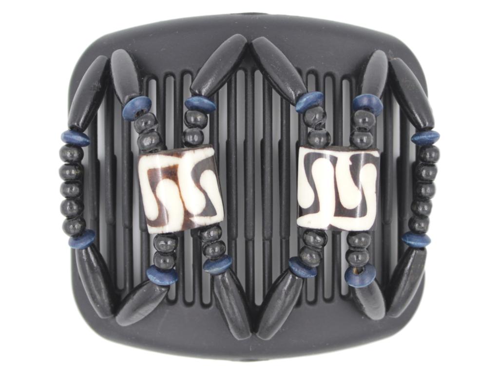 African Butterfly Hair Comb - Stones & Bones Black 74