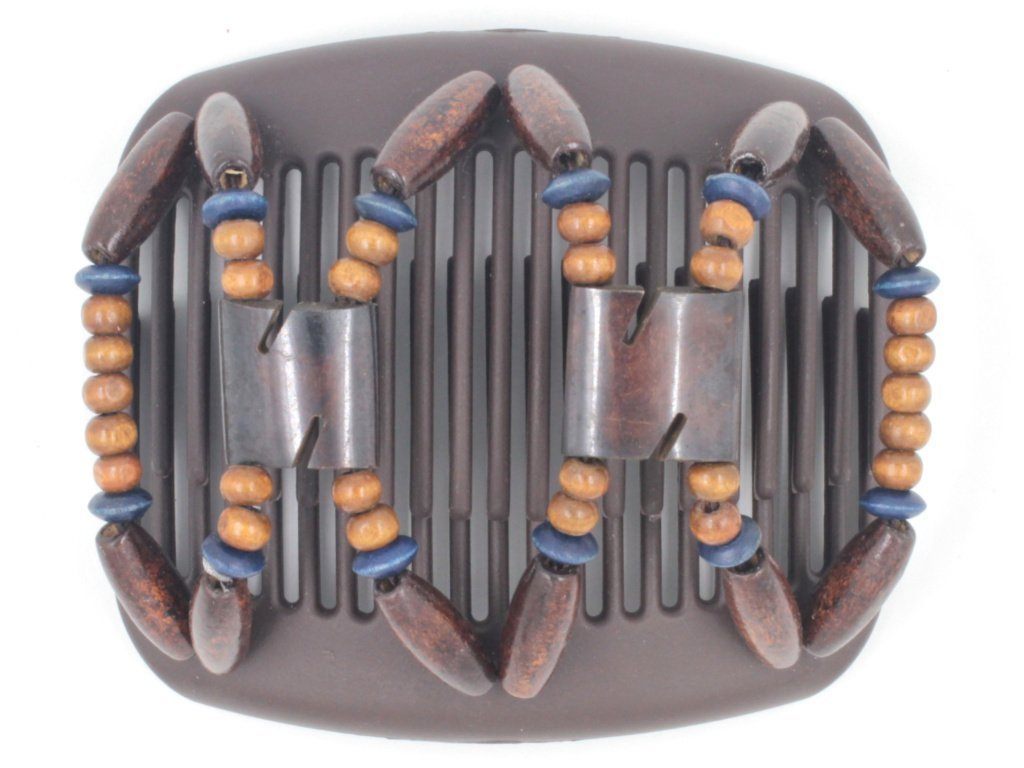 African Butterfly Hair Comb - Stones & Bones Brown 71