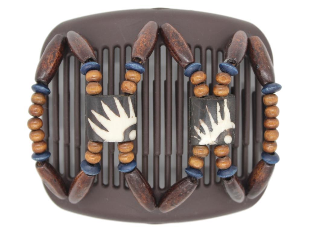 African Butterfly Hair Comb - Stones & Bones Brown 78