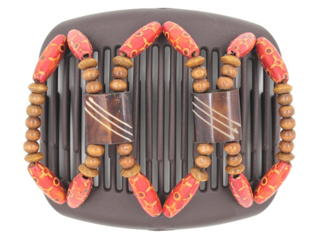 African Butterfly Hair Comb - Stones & Bones Brown 87