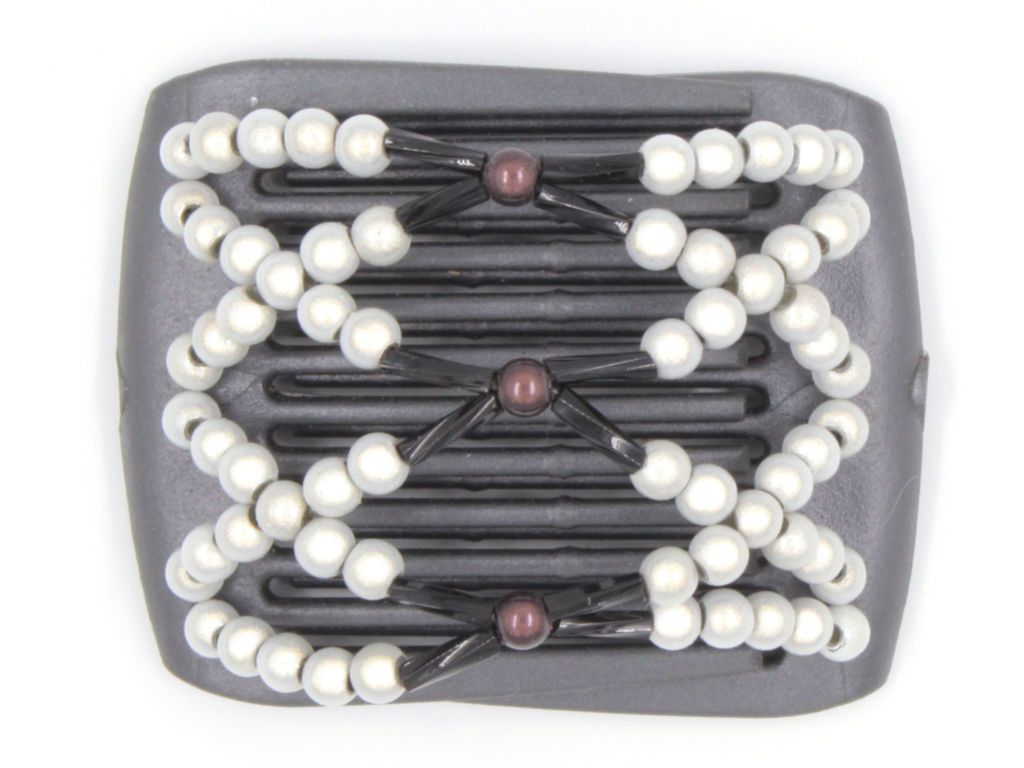 African Butterfly LadyBug Hair Comb - Black Pearl 14
